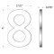 Deltana Stainless Steel Modem Numbers, B Series with Riser, No"8" Digit Specs