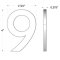 Deltana Stainless Steel Modem Numbers, B Series with Riser, No"9" Digit Specs