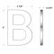 Deltana Stainless Steel Modem Numbers, B Series with Riser, Letter "B" Specs