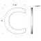Deltana Stainless Steel Modem Numbers, B Series with Riser, Letter "C" Specs