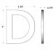 Deltana Stainless Steel Modem Numbers, B Series with Riser, Letter "D" Specs