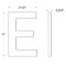Deltana Stainless Steel Modem Numbers, B Series with Riser, Letter "E" Specs