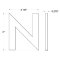 Deltana Stainless Steel Modem Numbers, B Series with Riser, Letter "N" Specs