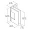 FHC Venice Series Wall Mount Hinge for Shower Doors - Offset Back Plate Specs