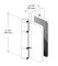 FHC Zephyr Wall Mount Outswing Hinge for Shower Doors - 3/8" Tempered Glass Specs