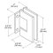 FHC Glendale Adjustable Square Wall Mount Hinge for Shower Doors Specs
