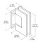 FHC Venice Adjustable Square Wall Mount Hinge for Shower Doors Specs