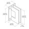 FHC Venice H Back Plate Wall Mount Hinge for Shower Doors Specs
