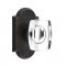 Emtek EM7108WS Windsor Crystal Knob on #1 Rosette Medium Bronze