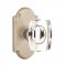 Emtek EM7108WS Windsor Crystal Knob on #1 Rosette Tumbled White Bronze