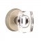 Emtek EM7106WS Windsor Crystal Knob on #2 Rosette Tumbled White Bronze