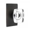Emtek EM7104WS Windsor Crystal Knob on #3 Rosette Medium Bronze