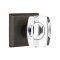 Emtek EM7111WS Windsor Crystal Knob on #6 Rosette Medium Bronze