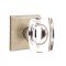 Emtek EM7111WS Windsor Crystal Knob on #6 Rosette Tumbled White Bronze