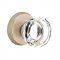 Emtek EM7106LW Lowell Crystal Knob on #2 Rosette Tumbled White Bronze