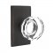 Emtek EM7104LW Lowell Crystal Knob on #3 Rosette Medium Bronze