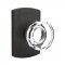 Emtek EM7100LW Lowell Crystal Knob on #4 Rosette Medium Bronze