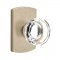 Emtek EM7100LW Lowell Crystal Knob on #4 Rosette Tumbled White Bronze