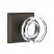 Emtek EM7111LW Lowell Crystal Knob on #6 Rosette Medium Bronze