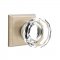 Emtek EM7111LW Lowell Crystal Knob on #6 Rosette Tumbled White Bronze