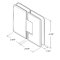 FHC Pasadena HD Beveled Glass To Glass 180 Degree Hinge for Shower Doors - Offset Back Plate Specs