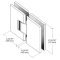 FHC Jr Glendale 180 Degree Glass-To-Glass Hinge for Shower Doors - 1/4" Tempered Glass Specs