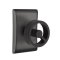 Emtek Spoke Knob Studio Brass Knobset, with Neos Rosette in Flat Black (US19) Finish