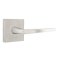 Emtek, Cast Stainless Steel Series, Hermes Lever, Square Rosette , Brushed Stainless Steel Finish