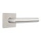 Emtek, Tubular Stainless Steel Series, Stuttgart Lever, Square Rosette , Brushed Stainless Steel Finish