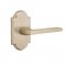 Emtek EM7108LR Lariat Lever on #1 Rosette Tumbled White Bronze