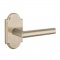 Emtek EM7108MA Mariposa Lever on #1 Rosette Tumbled White Bronze