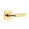 Emtek Select, R-Bar Knurled Lever, Urban Modern Rosette, Unlacquered Brass (US3NL) Finish