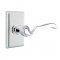 Emtek 8121 Coventry Lever with Rectangular Rosette Polished Chrome