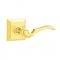 Emtek 8131 Coventry Lever with Quincy Rosette Polished Brass