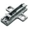 Salice Concealed Hinge, Clip Wing Mounting Plate, Quick Fixing System, Aluminum Frame, 2mm Height. Titanium Finish