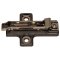 Salice Concealed Hinge, Clip Wing Mounting Plate, Quick Fixing System, Aluminum Frame, 2mm Height. Titanium Finish