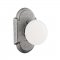 Emtek EM7101MI Madison Ivory Knob on #1 Rosette Satin Steel