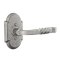 Emtek San Carlos Lever, Wrought Steek Leverset, #1 Rosette, Satin Steel (SWS)