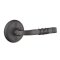 Emtek San Carlos Lever, Wrought Steek Leverset, #2 Rosette, Flat Black Steel (FBS)