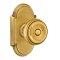 Classic Brass Waverly Door Knob with #8 Rosette in French Antique (US7) Finish