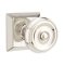 Classic Brass Waverly Door Knob with Quincy Rosette in Satin Nickel (US15) Finish