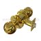 Accentra Door Handle 4600LN, Carolina Knob, Bright Brass Finish