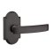 Emtek Yuma Sandcast Bronze Leverset, #1 Rosette in Flat Black Bronze (FB) Finish