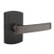 Emtek Yuma Sandcast Bronze Leverset, #4 Rosette in Medium Bronze (MB) Finish
