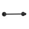 Emtek Tuscany Bronze Towel Bar with #12 Rosettes, Flat Black Bronze Patina Finish (FB)