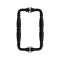 FHC Baroque Series 8" Back-To-Back Shower Door Handles- Side view, Matte Black (BLK) Finished