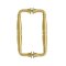 FHC Baroque Series 8" Back-To-Back Shower Door Handles- Side view, Satin Brass (US4) Finished