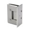 FHC Carolina Beveled Wall Mount Hinge  for Shower Doors - Offset Back Plate- Rear, Satin Nickel (US15) Finished