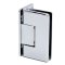 FHC Carolina Beveled Wall Mount Hinge  for Shower Doors - Offset Back Plate, Polished Chrome (US26) Finished