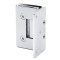 FHC Carolina Beveled 5 Degree Positive Close Wall Mount Hinge for Shower Doors -  Offset Back Plate- Rear, Polished Chrome (US26) Finished